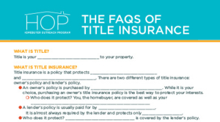 Title Insurance FAQs Worksheet-1